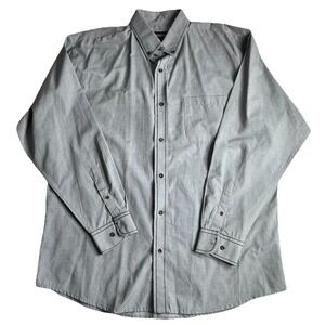 Pintlar Shirt Mens XL Gray Button Down Long Sleeve Cowboy Western Casual